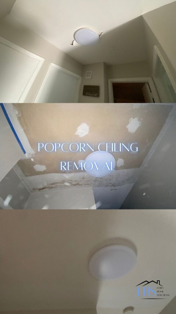 Handyman remove popcorn ceiling